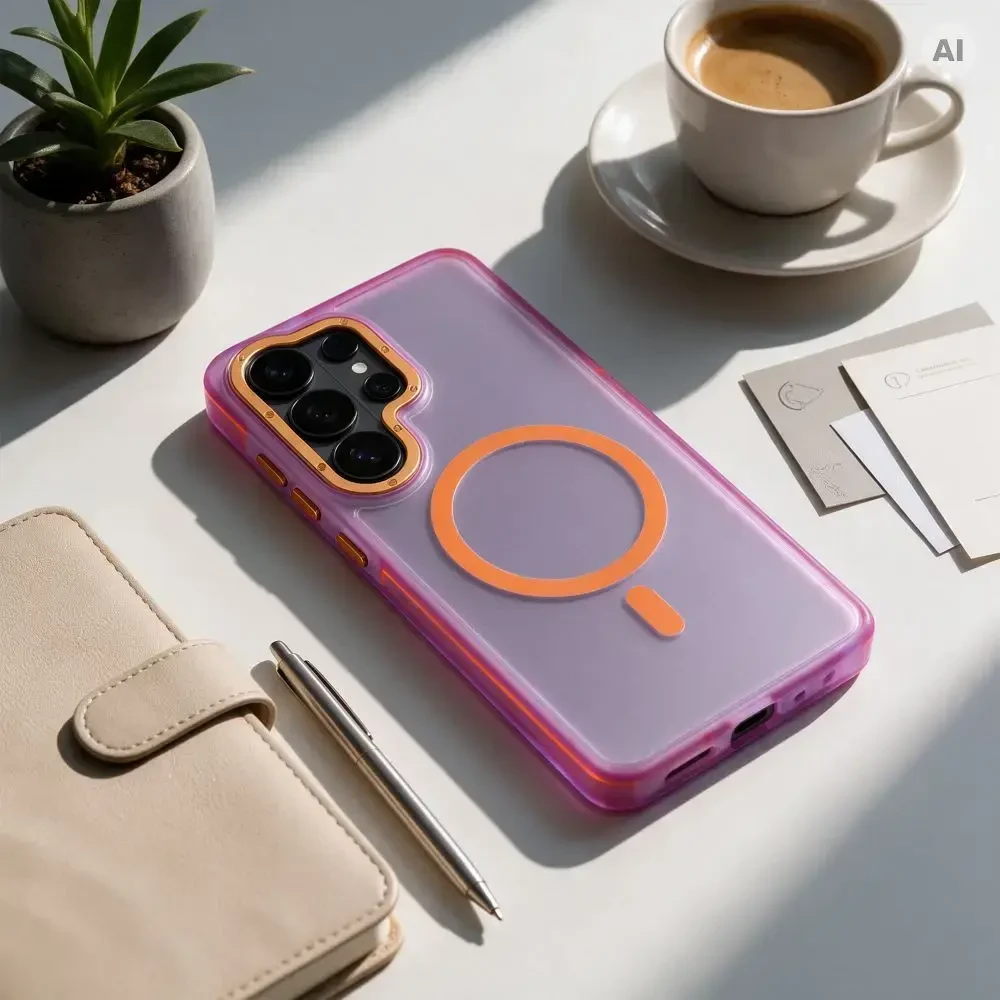 Dėklas na Samsung A07 / A08 Forcell F-Protect Vivid Premium zgodne su MagSafe violetinė 0INT