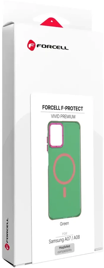 Dėklas na Samsung A07 / A08 Forcell F-Protect Vivid Premium zgodne su MagSafe žalia 0INT