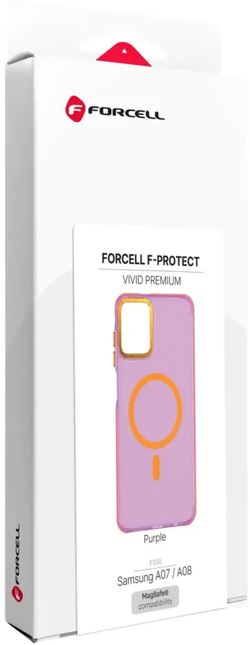 Dėklas na Samsung A07 / A08 Forcell F-Protect Vivid Premium zgodne su MagSafe violetinė 0INT