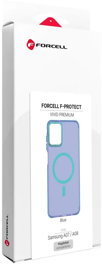 Dėklas na Samsung A07 / A08 Forcell F-Protect Vivid Premium zgodne su MagSafe mėlyna 0INT