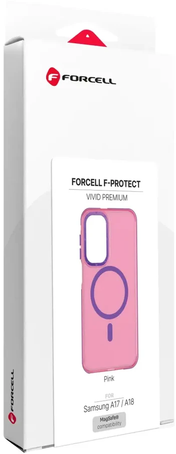 Dėklas na Samsung A17 / A18 Forcell F-Protect Vivid Premium zgodne su MagSafe rožinė 0INT
