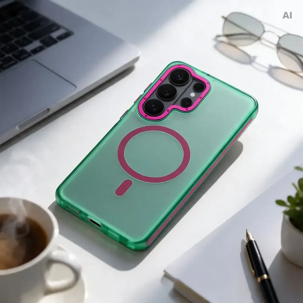 Dėklas na Samsung A17 / A18 Forcell F-Protect Vivid Premium zgodne su MagSafe žalia 0INT