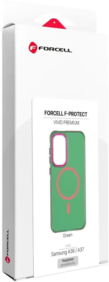 Dėklas na Samsung A36 / A37 Forcell F-Protect Vivid Premium zgodne su MagSafe žalia 0INT