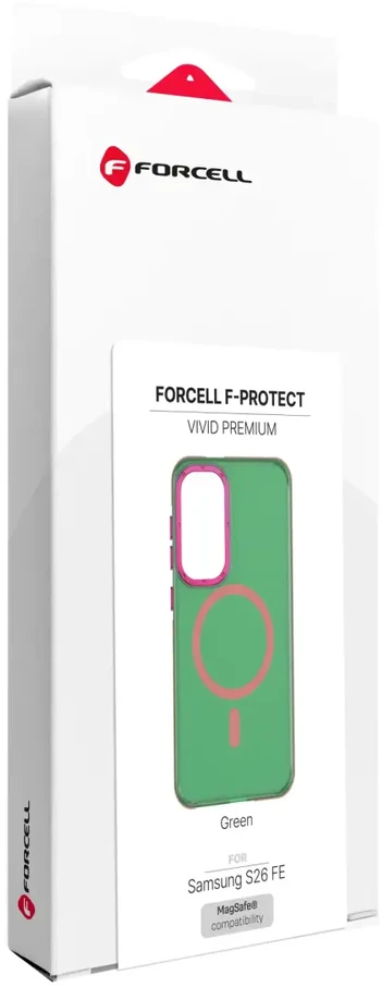 Dėklas na Samsung S26 FE Forcell F-Protect Vivid Premium zgodne su MagSafe žalia 0INT