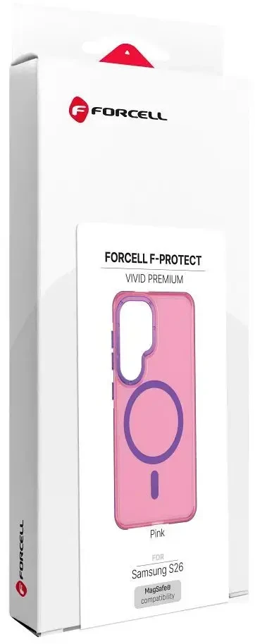 Dėklas Samsung S26 Forcell F-Protect Vivid Premium suderinamas su MagSafe rožinis 0INT