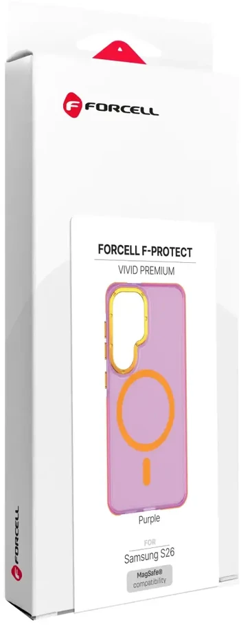 Dėklas na Samsung S26 Forcell F-Protect Vivid Premium zgodne su MagSafe violetinė 0INT