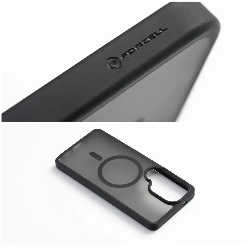 Dėklas na Samsung S26 Ultra Forcell F-Protect Smoke Hybrid Premium Lite zgodne su MagSafe juoda 0INT