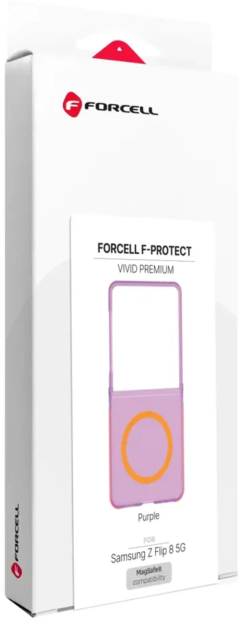 Dėklas Samsung Z Flip 8 5G Forcell F-Protect Vivid Premium, suderinamas su MagSafe, violetinis 0INT