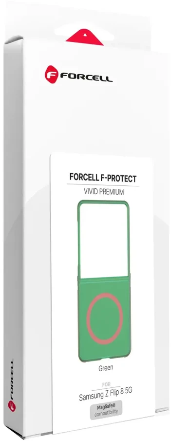 Dėklas na Samsung Z Flip 8 5G Forcell F-Protect Vivid Premium zgodne su MagSafe žalia 0INT