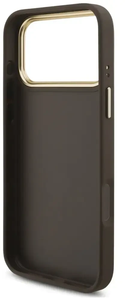 Dėklas Guess 4G Big 4G Classic Logo Big Strap Metal Mygtukai do iPhone 18 Pro / 17 Pro ruda