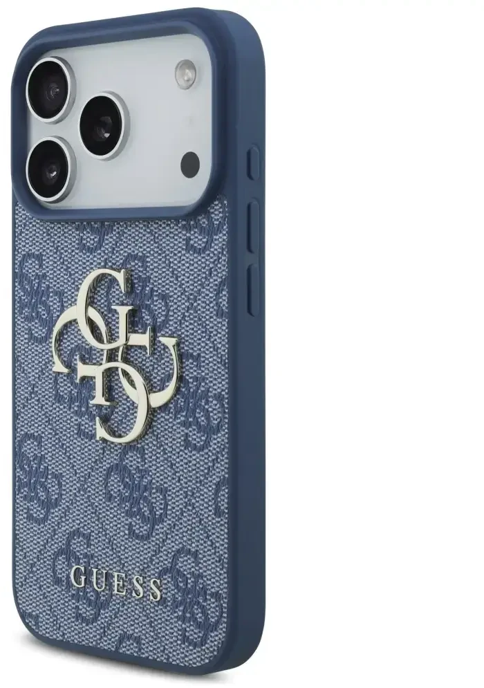 Dėklas Guess 4G Big Logo Case, skirta iPhone 17 Pro / 18 Pro - Mėlyna