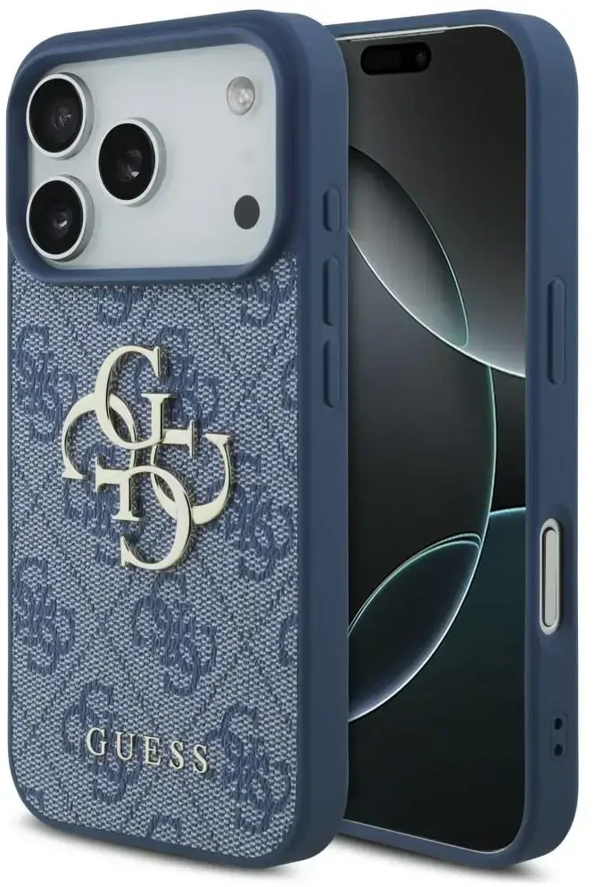 Dėklas Guess 4G Big Logo Case, skirta iPhone 17 Pro / 18 Pro - Mėlyna