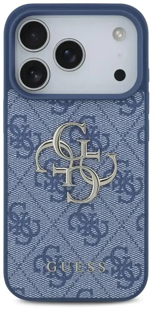 Dėklas Guess 4G Big Logo Case, skirta iPhone 17 Pro / 18 Pro - Mėlyna