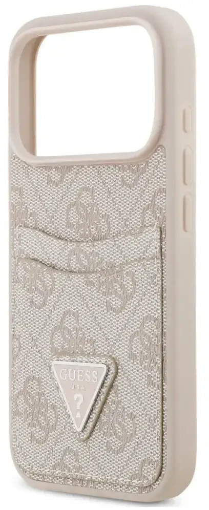 Dėklas Guess 4G Double Card Triangle do iPhone 18 Pro Max / 17 Pro Max rožinė