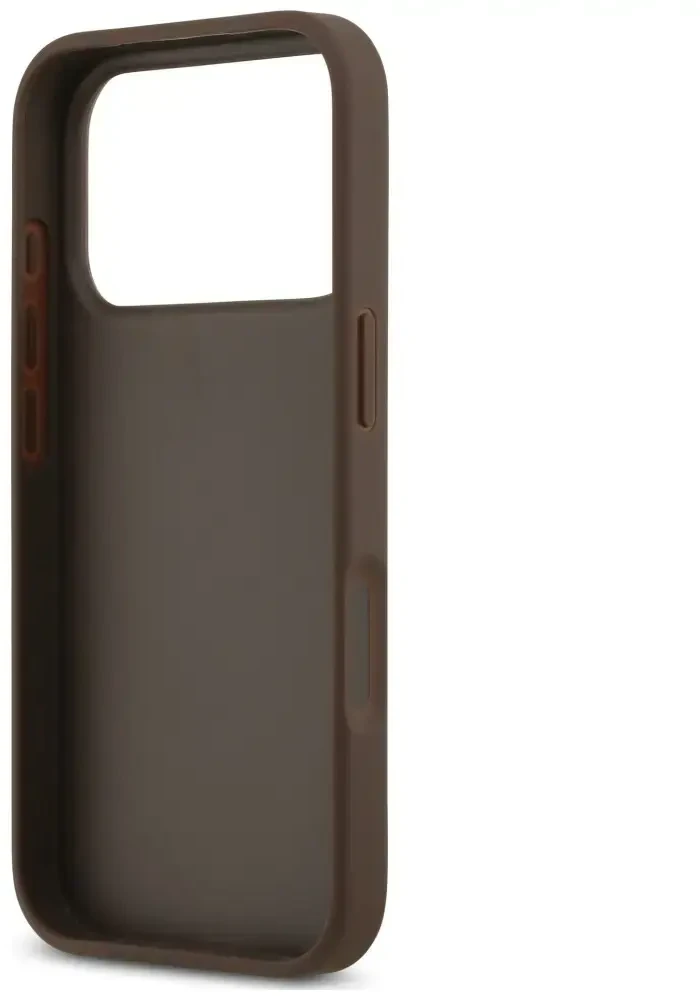Dėklas Guess 4G Double Card Triangle do iPhone 18 Pro / 17 Pro ruda
