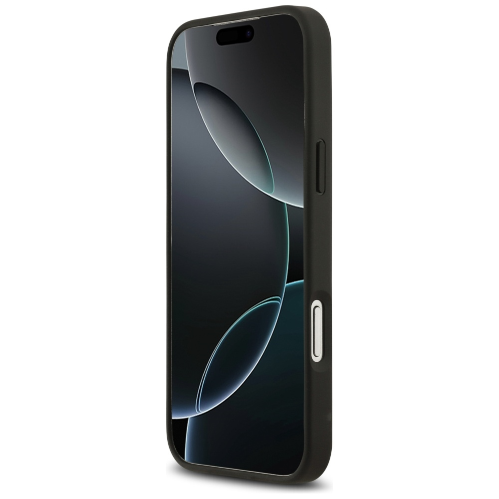 „Guess 4G“ gėlių rašto „MagSafe“ dėklas, skirtas „iPhone 17 Pro“ - juodas