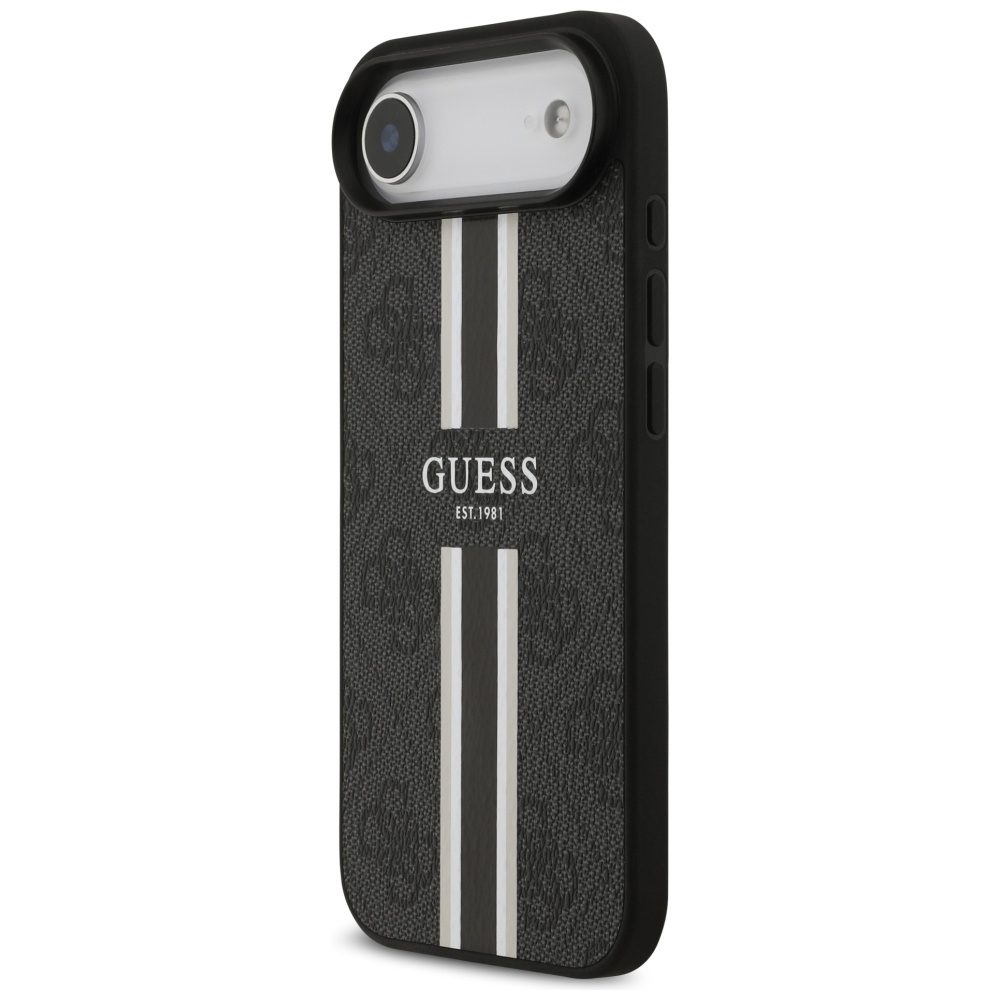 Guess 4G Printed Stripes MagSafe - dėklas skirtas Apple iPhone Air juodas