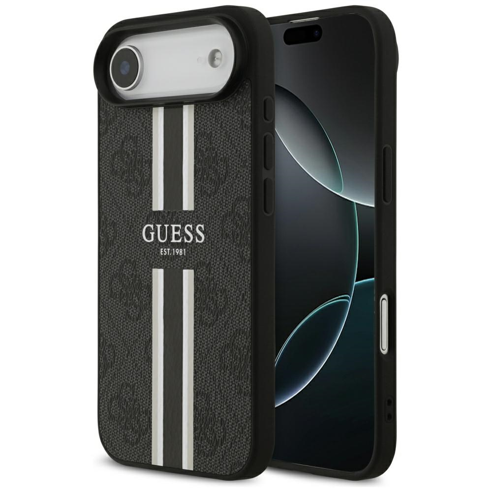 Guess 4G Printed Stripes MagSafe - dėklas skirtas Apple iPhone Air juodas