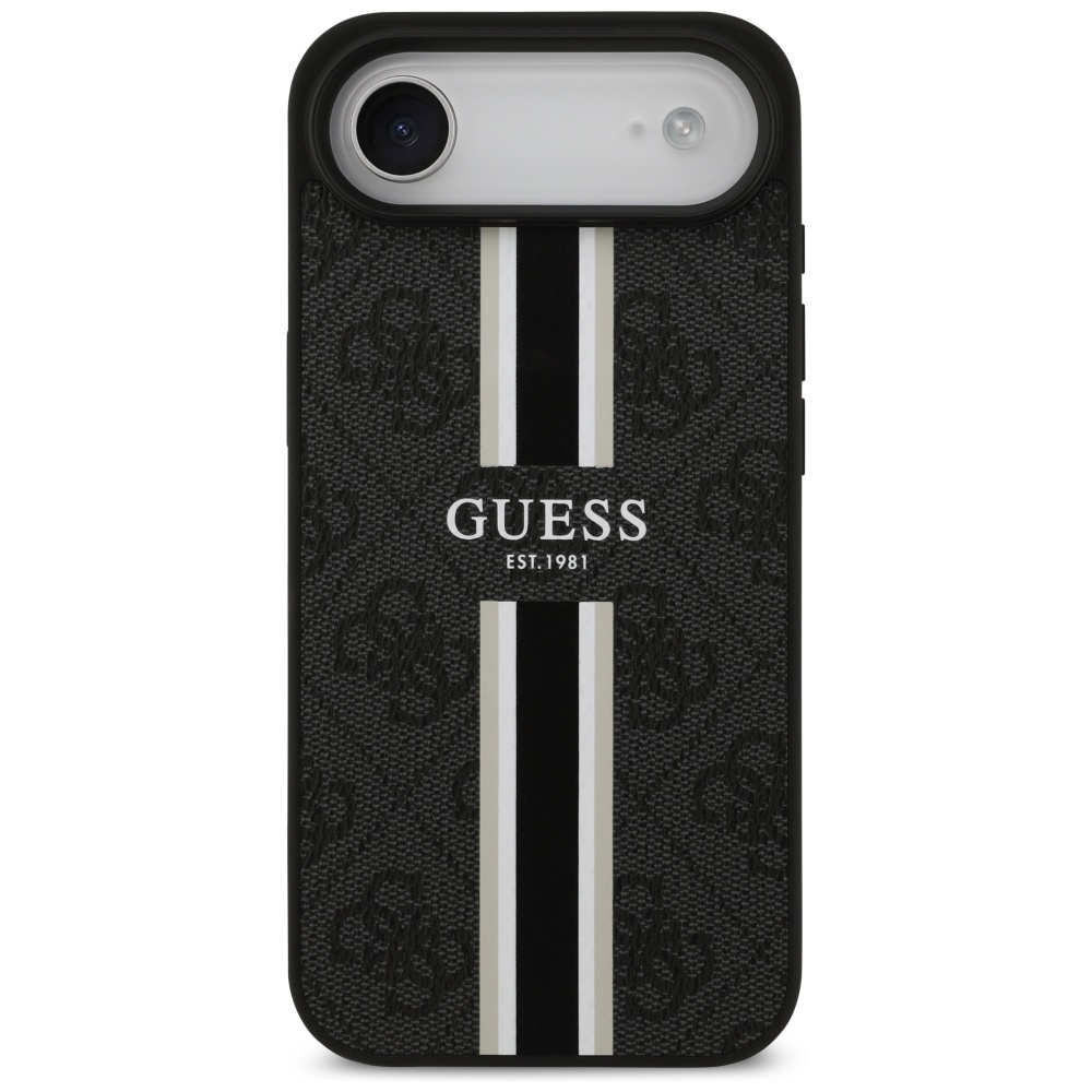 Guess 4G Printed Stripes MagSafe - dėklas skirtas Apple iPhone Air juodas