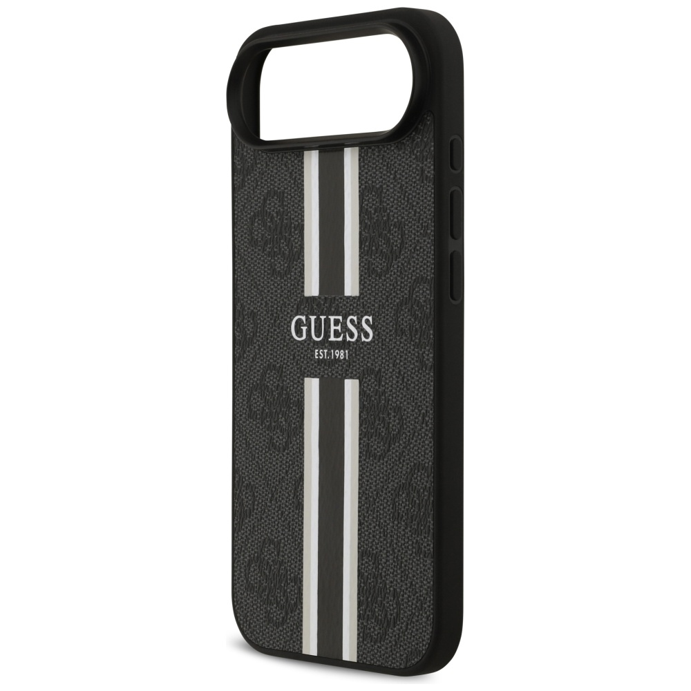 Guess 4G Printed Stripes MagSafe - dėklas skirtas Apple iPhone Air juodas