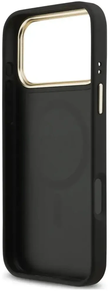 Dėklas Guess 4G Strass Logo MagSafe do iPhone 18 Pro Max / 17 Pro Max juoda