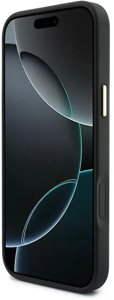 Dėklas Guess 4G su portfelem Magsafe do iPhone 18 Pro Max / 17 Pro Max juoda