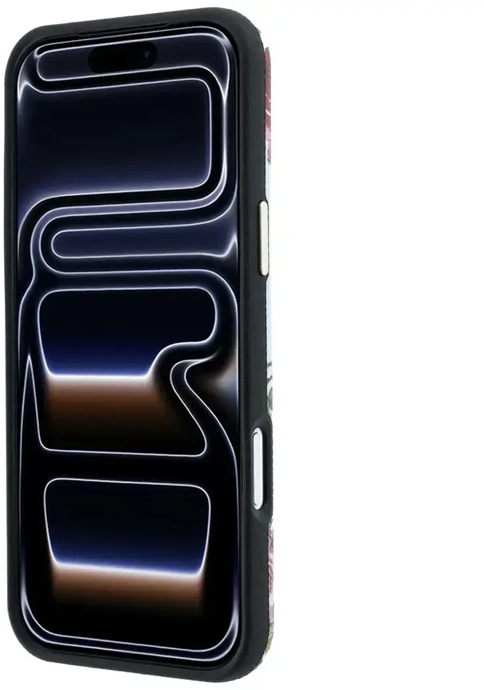 Dėklas Guess Blossom Roses Print MagSafe do iPhone 18 Pro Max / 17 Pro Max mėlyna