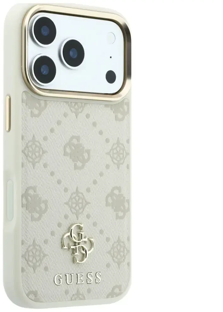 Dėklas Guess Peony 4G Small Logo MagSafe do iPhone 18 Pro Max / 17 Pro Max smėlio spalva