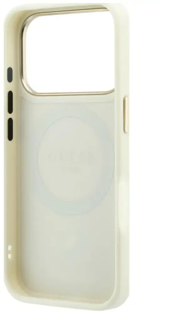 Dėklas Guess Peony 4G Small Logo MagSafe do iPhone 18 Pro Max / 17 Pro Max smėlio spalva