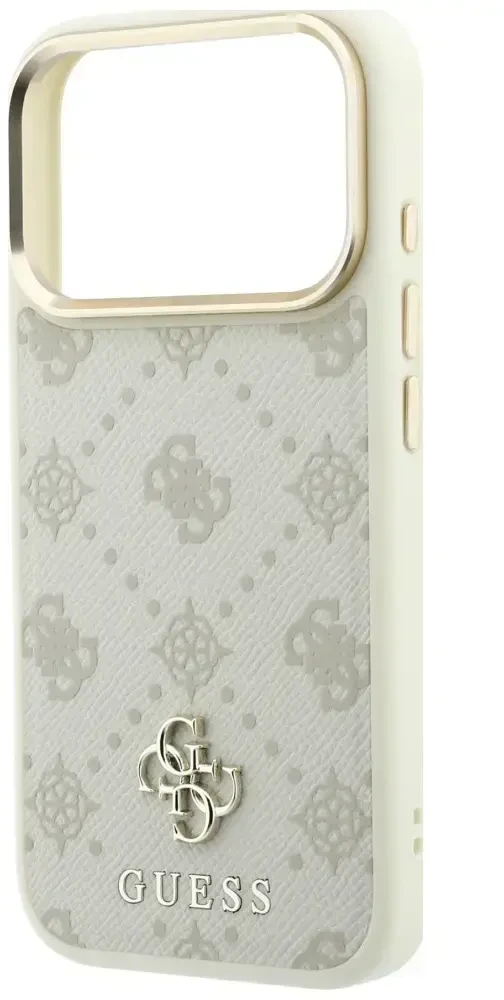 Dėklas Guess Peony 4G Small Logo MagSafe do iPhone 18 Pro Max / 17 Pro Max smėlio spalva