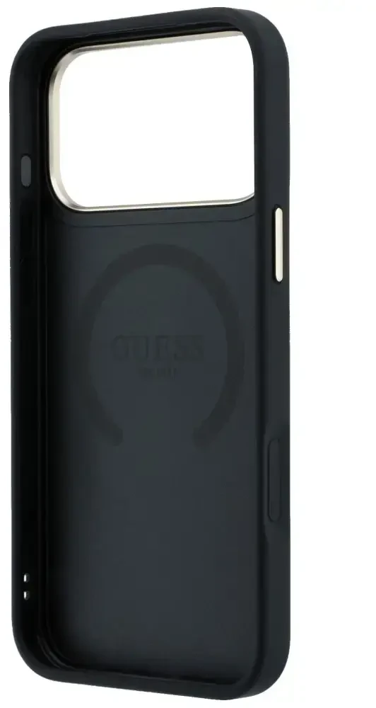 Dėklas Guess Peony 4G Small Logo MagSafe do iPhone 18 Pro Max / 17 Pro Max juoda