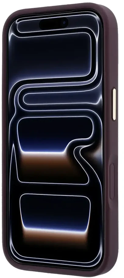Dėklas Guess Peony 4G Small Logo MagSafe do iPhone 18 Pro / 17 Pro bordo spalvos