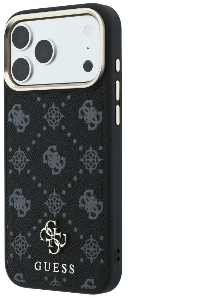 Dėklas Guess Peony 4G Small Logo MagSafe do iPhone 18 Pro Max / 17 Pro Max juoda
