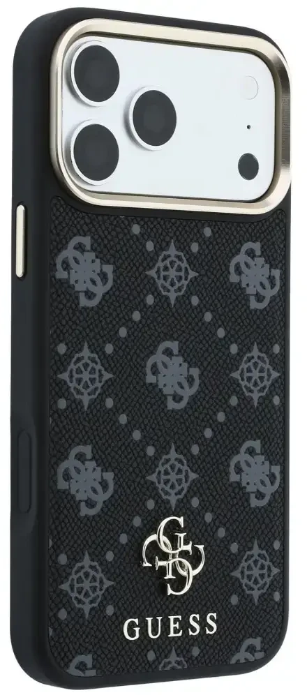 Dėklas Guess Peony 4G Small Logo MagSafe do iPhone 18 Pro Max / 17 Pro Max juoda