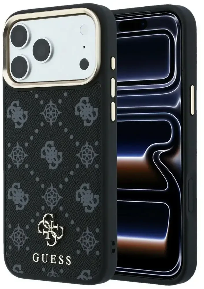 Dėklas Guess Peony 4G Small Logo MagSafe do iPhone 18 Pro Max / 17 Pro Max juoda