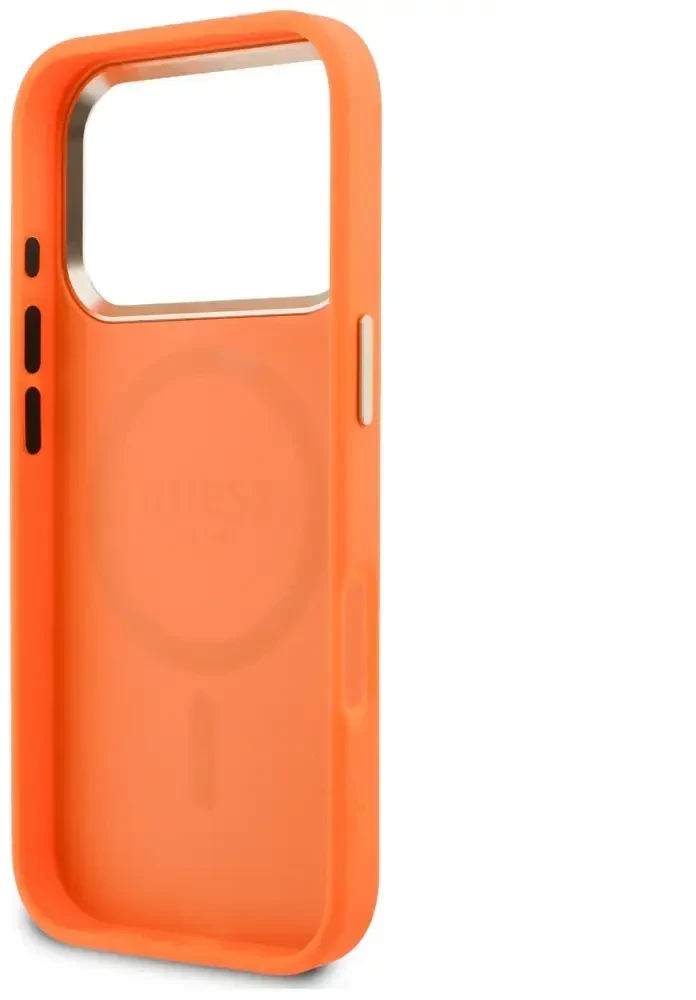 Dėklas Guess Peony Hot Stamp MagSafe do iPhone 18 Pro Max / 17 Pro Max oranžinė