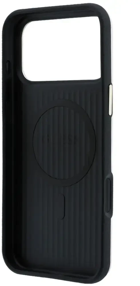 Dėklas Guess Perforated 4G Gold Logo Magsafe do iPhone 18 Pro / 17 Pro rožinė
