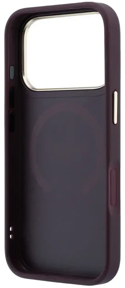 Dėklas Guess Saffiano Peony & Ring MagSafe do iPhone 18 Pro Max / 17 Pro Max bordo spalvos