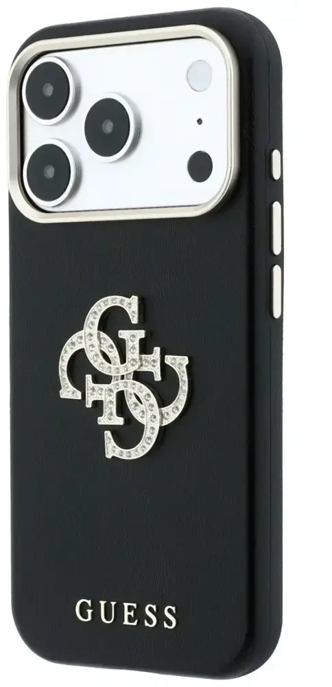 Dėklas Guess Smooth & Big Strass Logo do iPhone 18 Pro / 17 Pro juoda