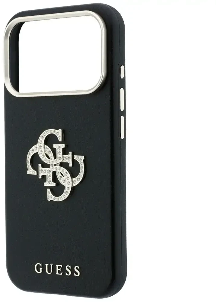 Dėklas Guess Smooth & Big Strass Logo do iPhone 18 Pro / 17 Pro juoda