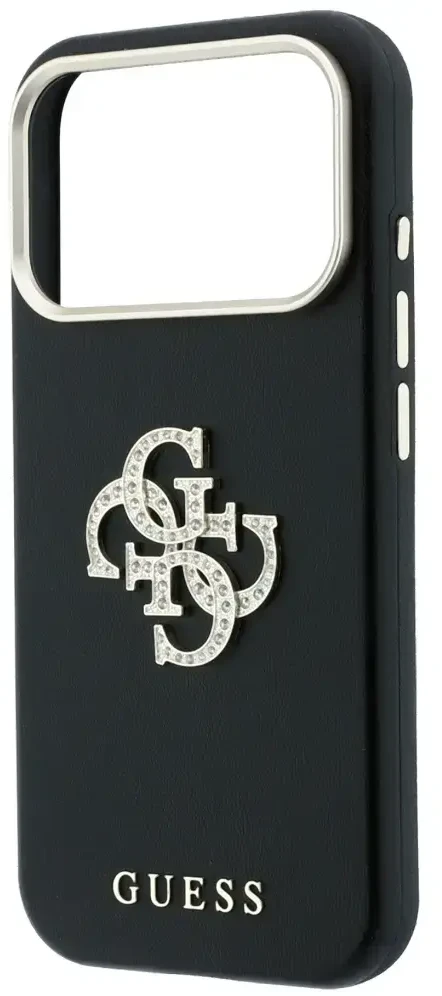 Dėklas Guess Smooth & Big Strass Logo do iPhone 18 Pro Max / 17 Pro Max juoda