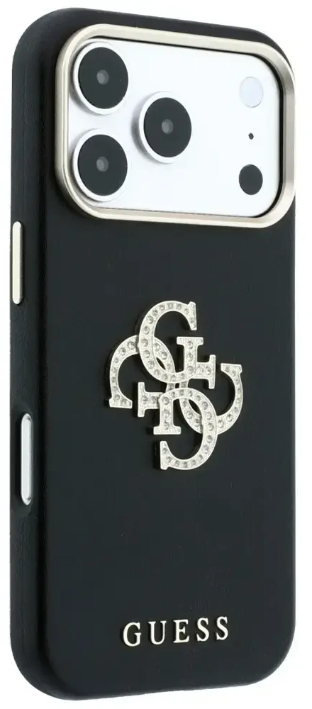Dėklas Guess Smooth & Big Strass Logo do iPhone 18 Pro / 17 Pro juoda
