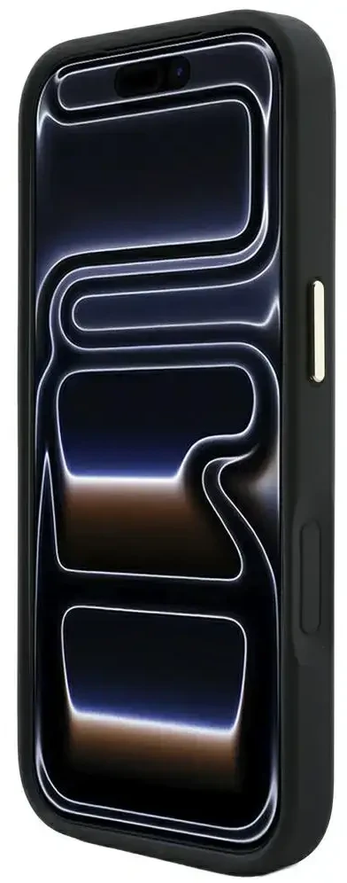 Dėklas Guess Stripe Peony 4G Logo MagSafe do iPhone 18 Pro Max / 17 Pro Max juoda
