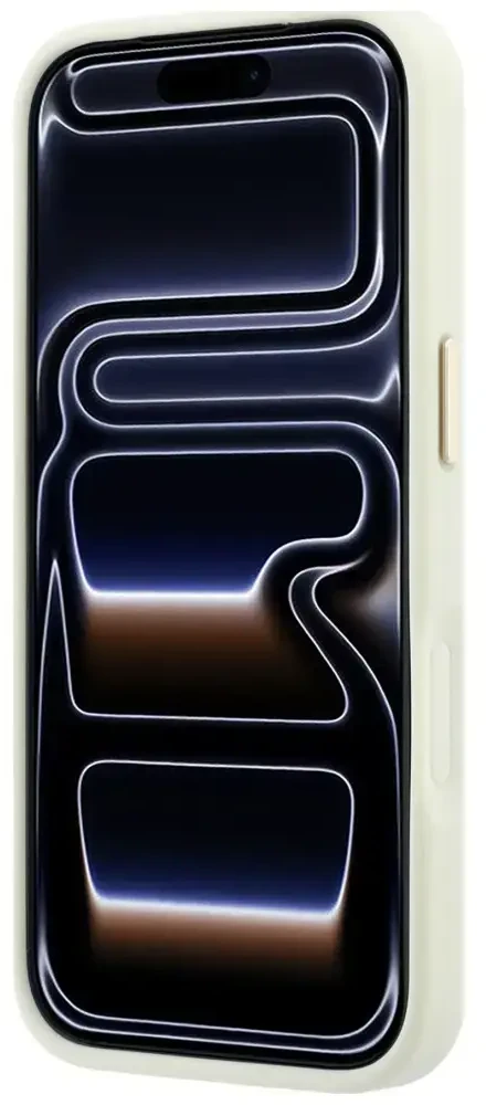 Dėklas Guess Stripe Peony 4G Logo MagSafe do iPhone 18 Pro / 17 Pro smėlio spalva