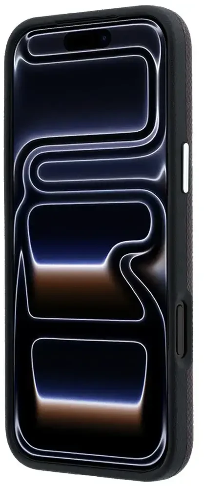 Dėklas Karl Lagerfeld Grained Elongated Logo MagSafe do iPhone 18 Pro Max / 17 Pro Max bordo spalvos
