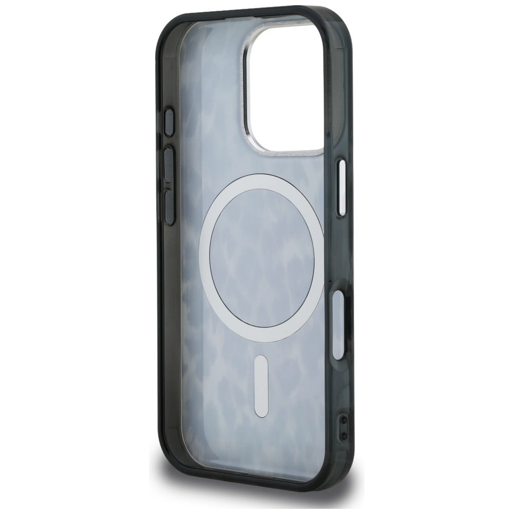 „Karl Lagerfeld IML“ leopardo rašto „MagSafe“ dėklas, skirtas „iPhone 16 Pro Max“ – Juodas