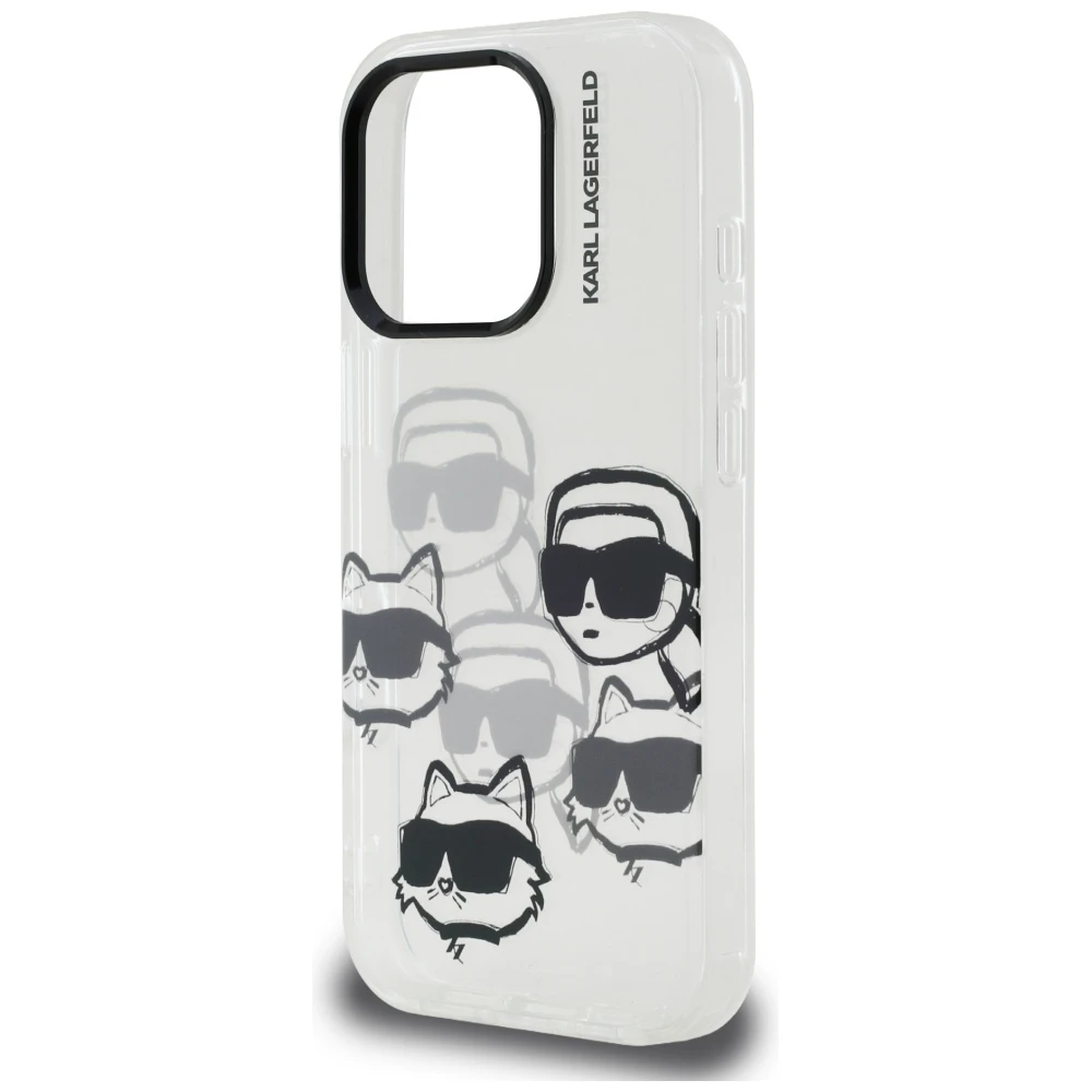 Karl Lagerfeld dėklas, skirtas IPHONE 16 PRO MAX KLHCP16XHMCHKCT (IML kelių K&C galvučių raštas)