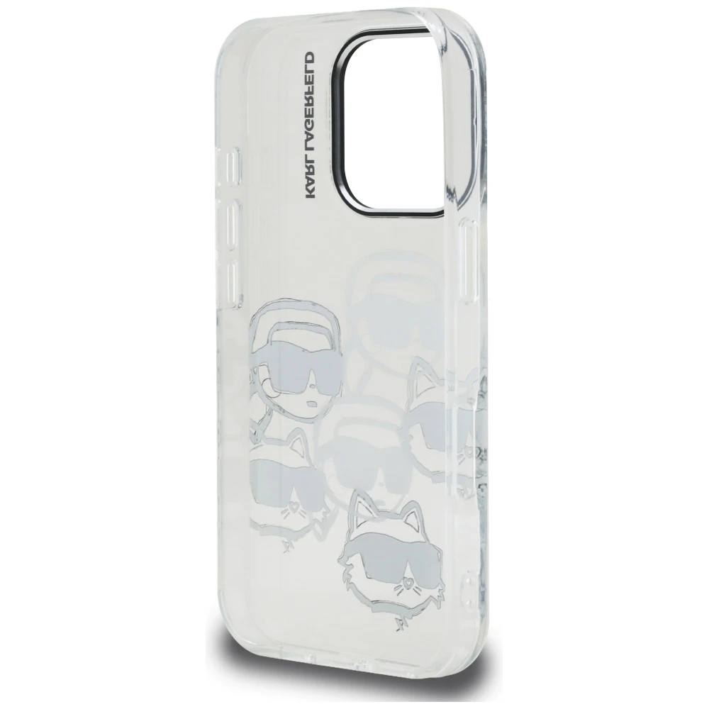 Karl Lagerfeld dėklas, skirtas IPHONE 16 PRO MAX KLHCP16XHMCHKCT (IML kelių K&C galvučių raštas)