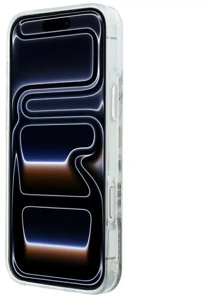Dėklas Karl Lagerfeld Liquid Glitter Beach & Sand Case for iPhone 17 Pro Max / 18 Pro Max - rusvai gelsvas