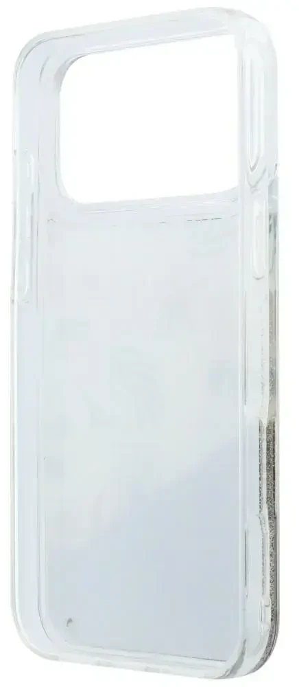 Dėklas Karl Lagerfeld Liquid Glitter Beach & Sand Case for iPhone 17 Pro Max / 18 Pro Max - rusvai gelsvas